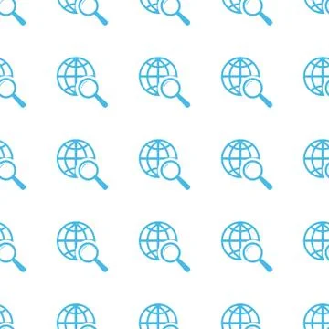 Unique World scan seamless pattern Illustrazione stock