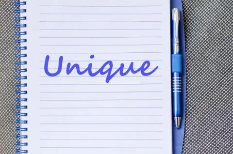 Unique write on notebook Stock Photos