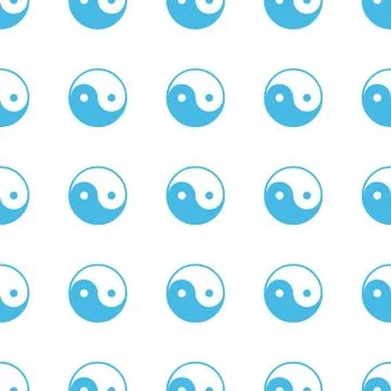 Unique Yin Yang seamless pattern Stock Illustration