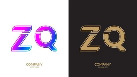 Unique ZQ letter logo Icon vector template. Vector design template elements.. Illustrazione stock