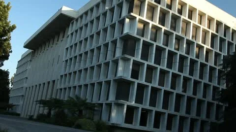 Uniquely Architectural Building. Stock-Footage 9113565