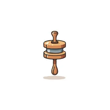 A uniquely designed spinning object invoking memories of playful games and .. Stock Illustration