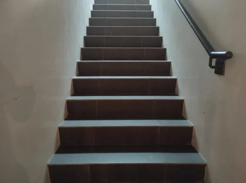 Uniquely designed stairs in a mall Stock Photos