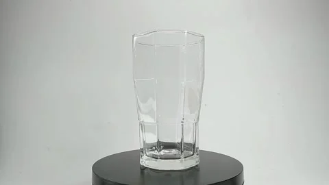 Uniquely shaped glass with texture Stock Footage 328419451
