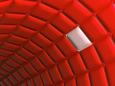 Uniqueness: red leather pattern arch shape with unique segment Stock Illustration