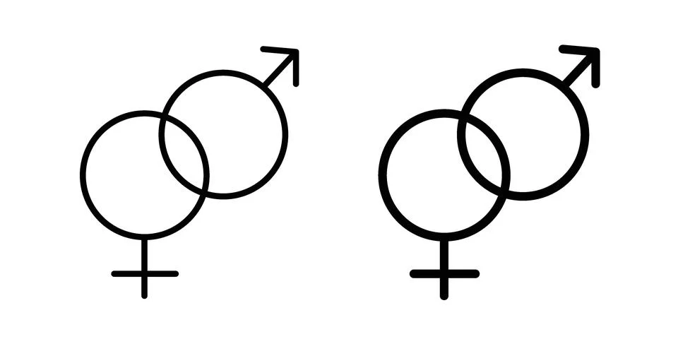 Unisex icon bundle for website design projects Stock Illustration