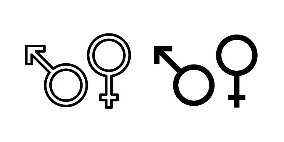 Unisex icon set, collection of vector icons Stock Illustration