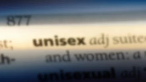 Unisex word in a dictionary. Stock Footage 99562466
