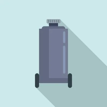 Unit air compressor icon, flat style Stock Illustration