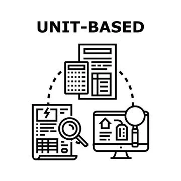Unit based pricing analysis and calculation strategy Stock Illustration