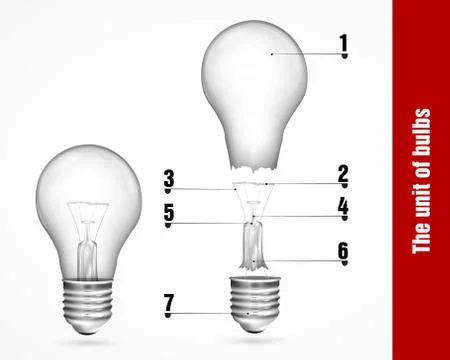 The unit of energy-saving lamps Stock Illustration