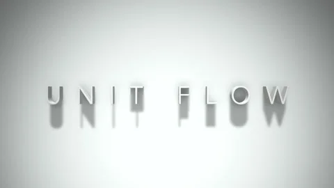 Unit flow 3D title animation with shadows on a white background Stock Footage 297274731