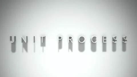 Unit process 3D title animation white text on a white background Stock Footage 299757484