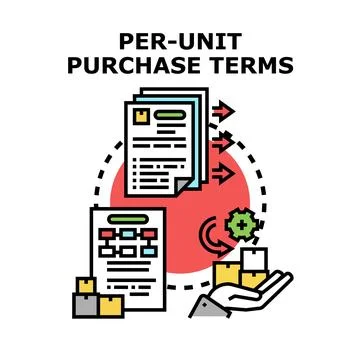 Per unit purchase terms vector concept illustration Stock Illustration