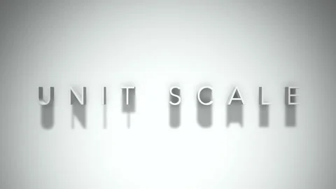 Unit scale 3D title animation with shadows on a white background Stock Footage 297274752