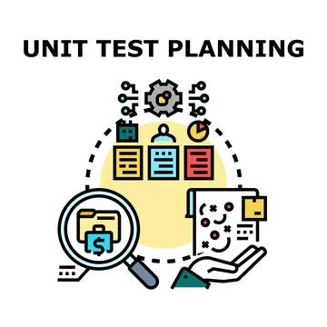 Unit test planning and optimization concept 库存插图