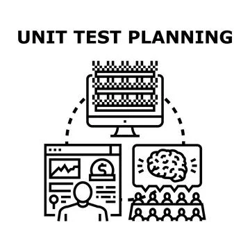Unit test planning process for software development イラスト素材