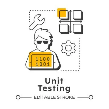Unit testing modern linear concept icon Stockillustratie