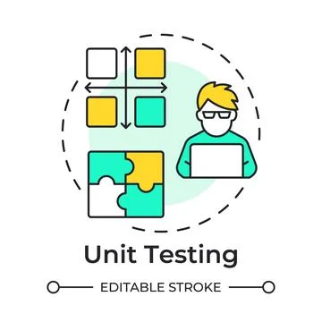 Unit testing multi color concept icon 스톡 일러스트