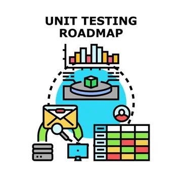 Unit testing roadmap developing and quality assurance plan 库存插图