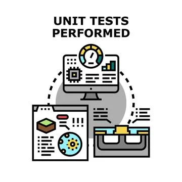Unit tests performed for software development process イラスト素材