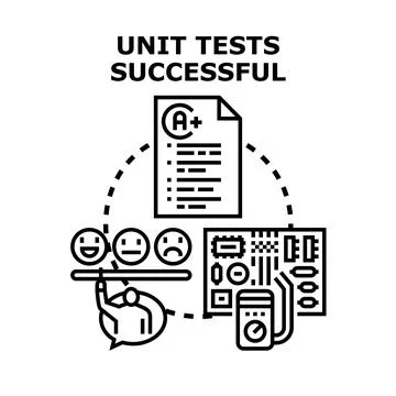 Unit tests successful for software development project Illustrazione stock