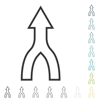 Unite Arrow Up Vector Icon Stock Illustration