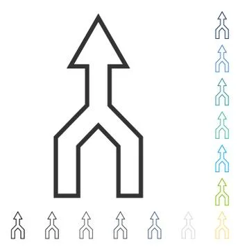 Unite Arrow Up Vector Icon Stock Illustration