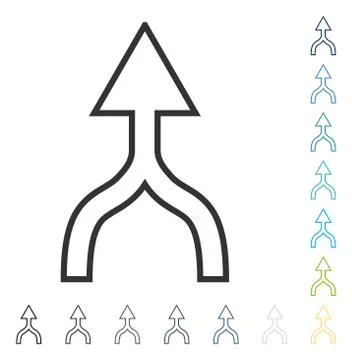 Unite Arrow Up Vector Icon Stock Illustration