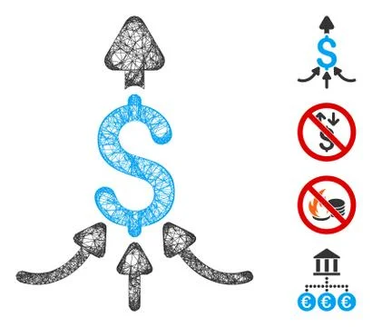 Unite Payments Web Vector Mesh Illustration Stock Illustration