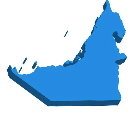 United Arab Emirates - 3D map country Stock Illustration
