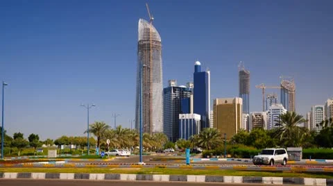 United Arab Emirates, Abu Dhabi (Time Lapse) Stock Footage