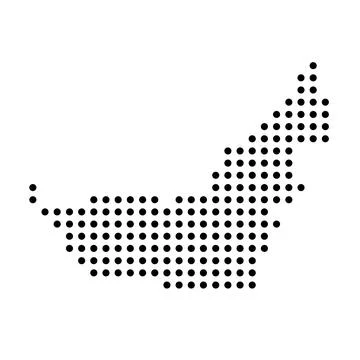 United Arab Emirates dotted vector map Stock Illustration