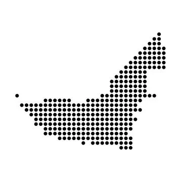United Arab Emirates dotted vector map Illustrazione stock