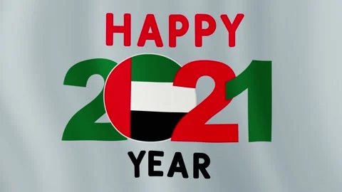 United Arab Emirates flag animation 2021 Stock Footage 142995666