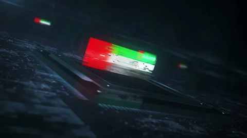 United Arab Emirates flag on computer cpu Stock Footage 325966305
