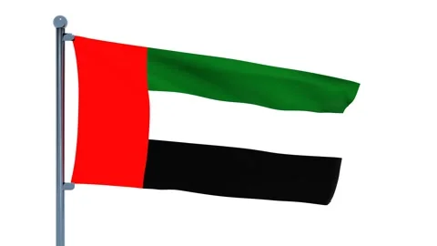 United Arab Emirates Flag Stock Footage 150195012