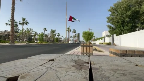 United Arab Emirates Flag Stock Footage 233832884