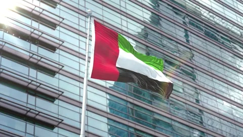 United Arab Emirates Flag Stock Footage 342789629