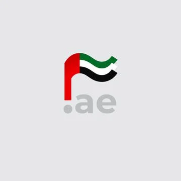 United arab emirates flag icon. Original simple design of the uae flag. Vector Stock Illustration