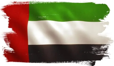 United Arab Emirates Flag Stock Illustration