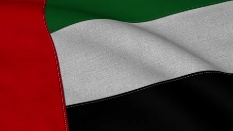 United Arab Emirates Flag Loop Stock Footage 241262098