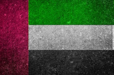 United arab emirates flag texture as backdrop Stock Illustration