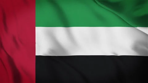 United arab emirates flag uae national symbol patriotic banner Stock Footage 324564249