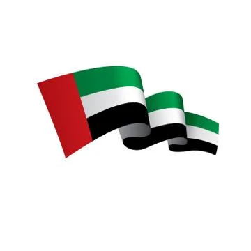 United Arab Emirates flag, vector illustration Stock Illustration