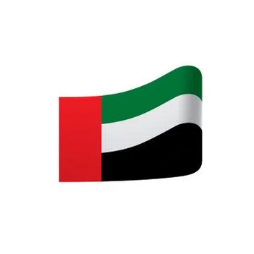 United Arab Emirates flag, vector illustration Stock Illustration