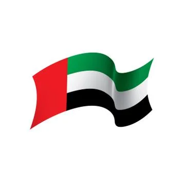 United Arab Emirates flag, vector illustration Stock Illustration