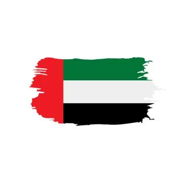 United Arab Emirates flag, vector illustration Stock Illustration