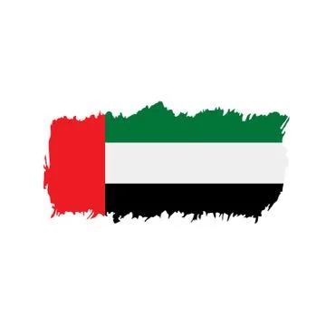 United Arab Emirates flag, vector illustration Stock Illustration