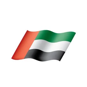 United Arab Emirates flag, vector illustration Stock Illustration